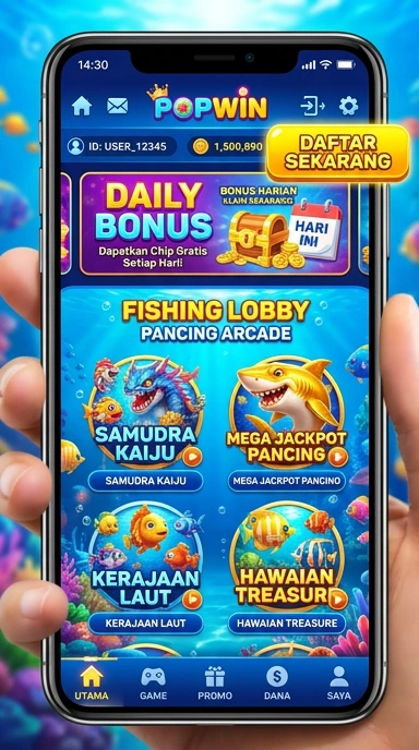 Tampilan antarmuka pengguna popwin yang sederhana dan menarik.